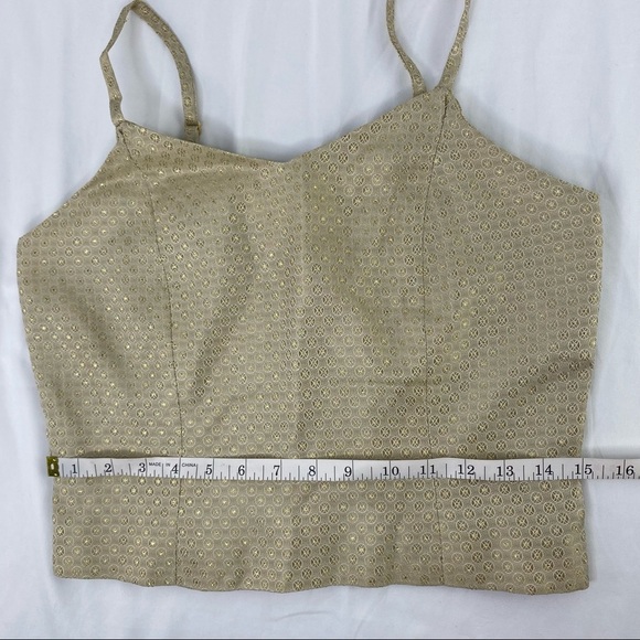 cach'e beautiful gold sparkling cropped top, 6 - Picture 8 of 13